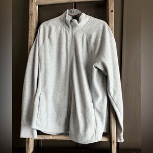 Old Navy Light Gray Zip-Up Fleece